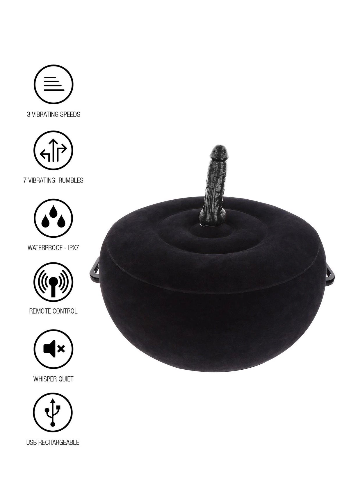 Sex machine Fuck Seat – con telecomando, vibrante, nera | Taboom