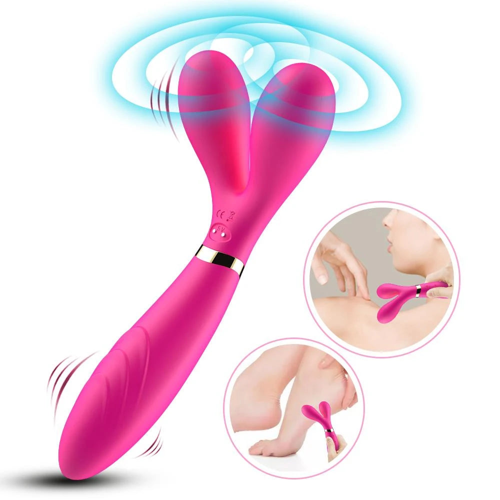 Wand-Massagegerät 9 Funktionen – wiederaufladbar, fuchsia 52-00026-1 | Favorites
