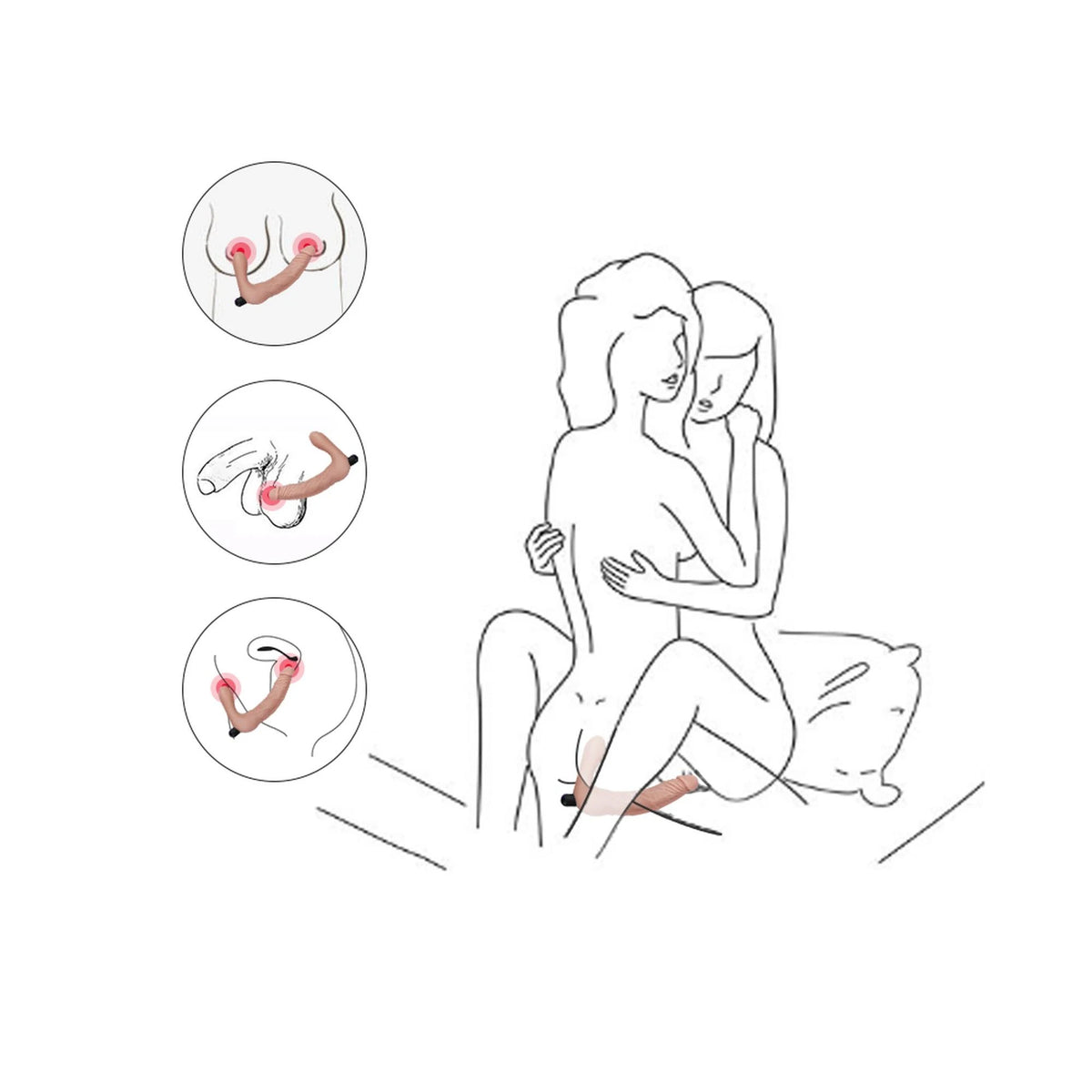 Strap-on Ijoy Strapless 7 funzioni – ricaricabile, vibrante, nude 10-LV430200 | Lovetoy