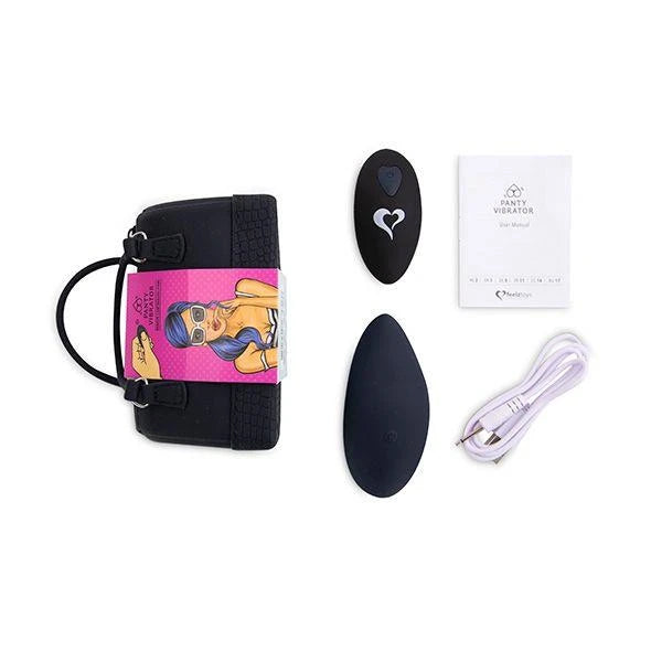 FeelzToys - Vibromasseur télécommandé culotte noire