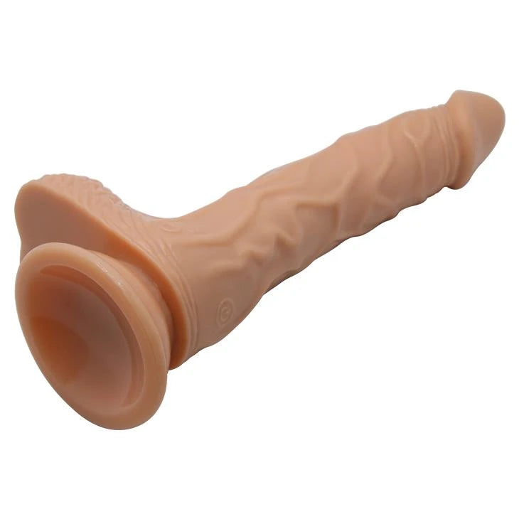 Realistic vibrator Bodach 7 7 functions – rechargeable, with suction cup, nude | Baile