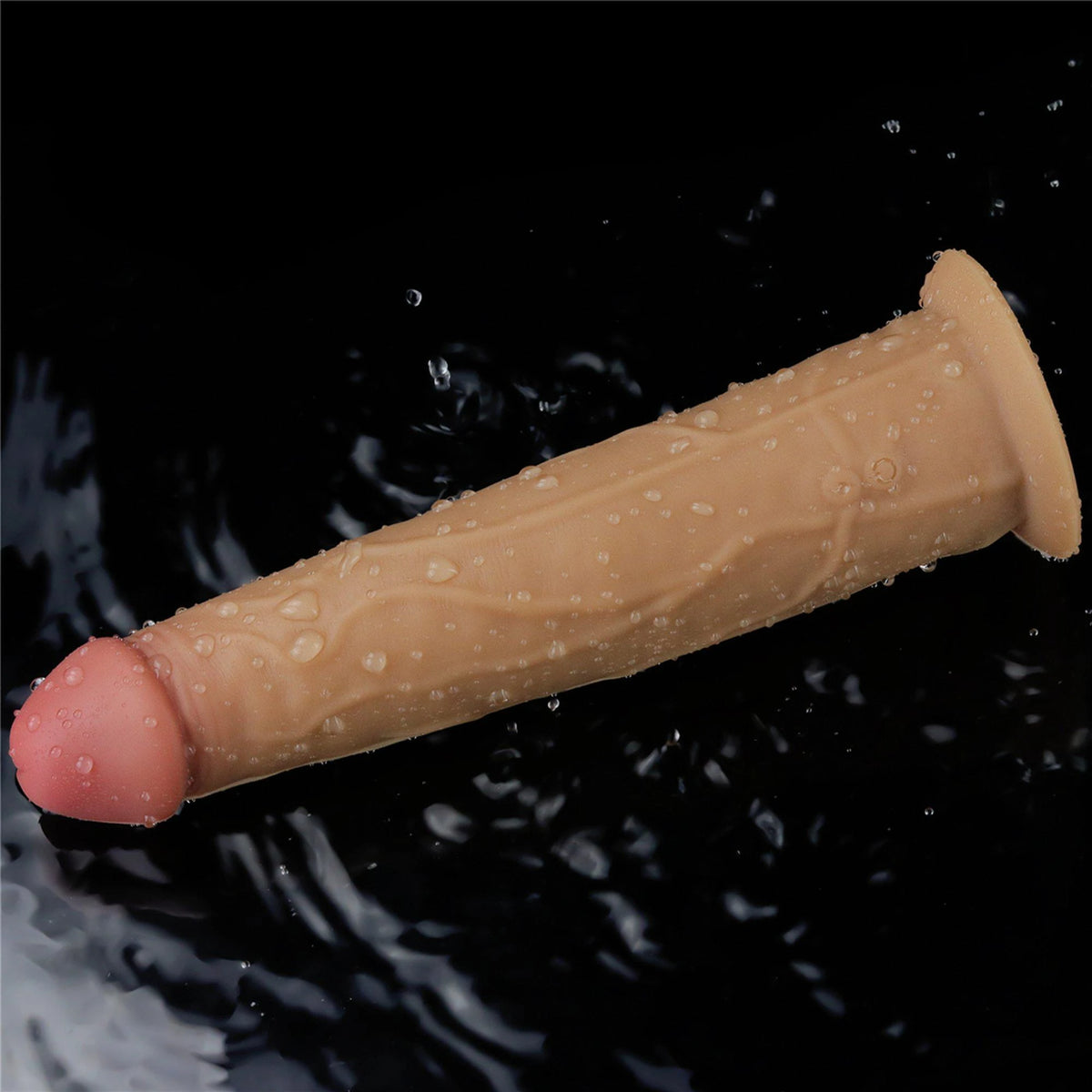 Vibrador realista Platinum Rotator 10 funciones – con mando a distancia, recargable, nude 22.8 cm | Lovetoy