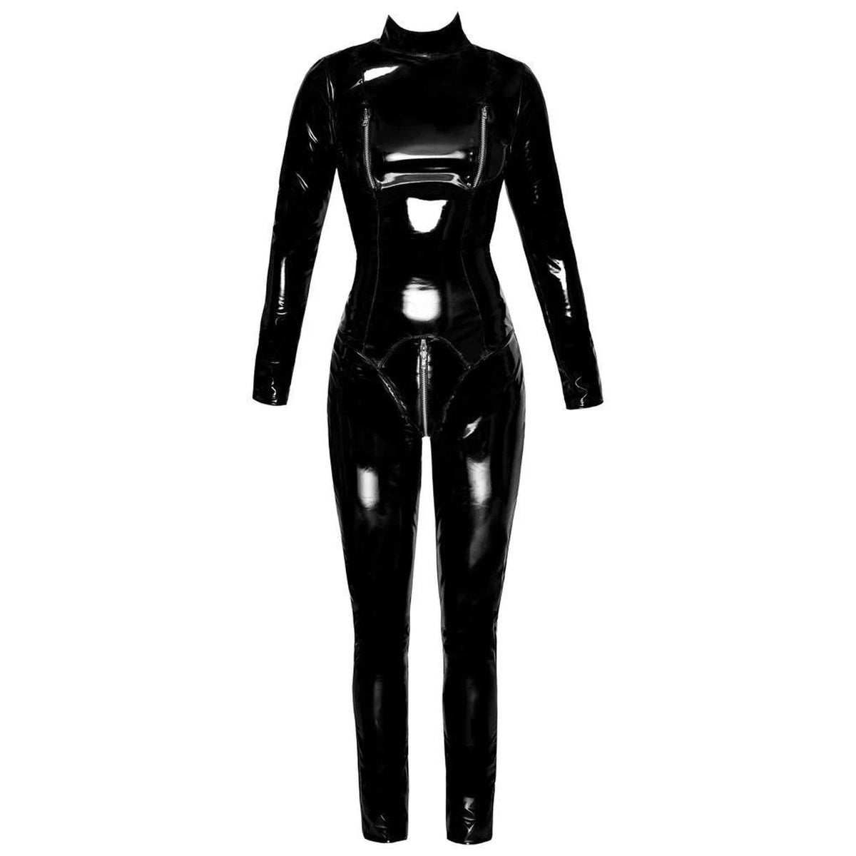 Catsuit Jumpsuit – wetlook, black 28513931022 | Black Level