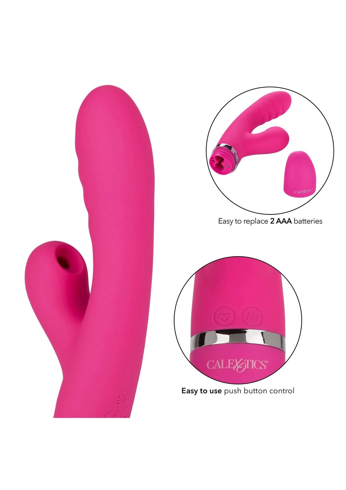 Vibratore rabbit Foreplay Frenzy Pucker 4 velocità – rosa | Calexotics