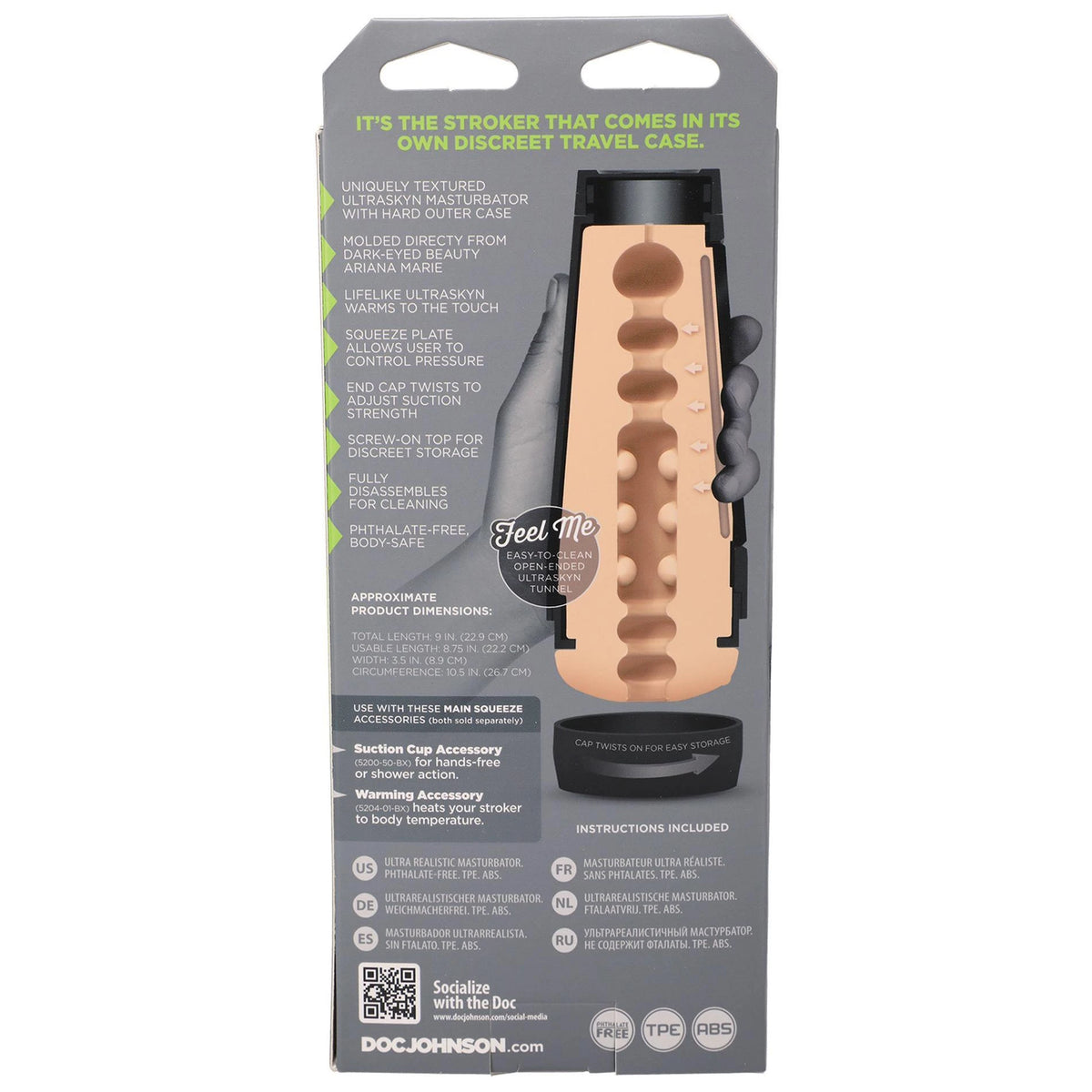 Masturbador Ariana Marie Ultraskyn Vanilla 22.9 cm – nude | Doc Johnson