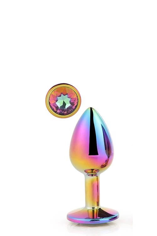 Plug anal Gleaming – con joya, multicolor 35-21781 | Dream Toys