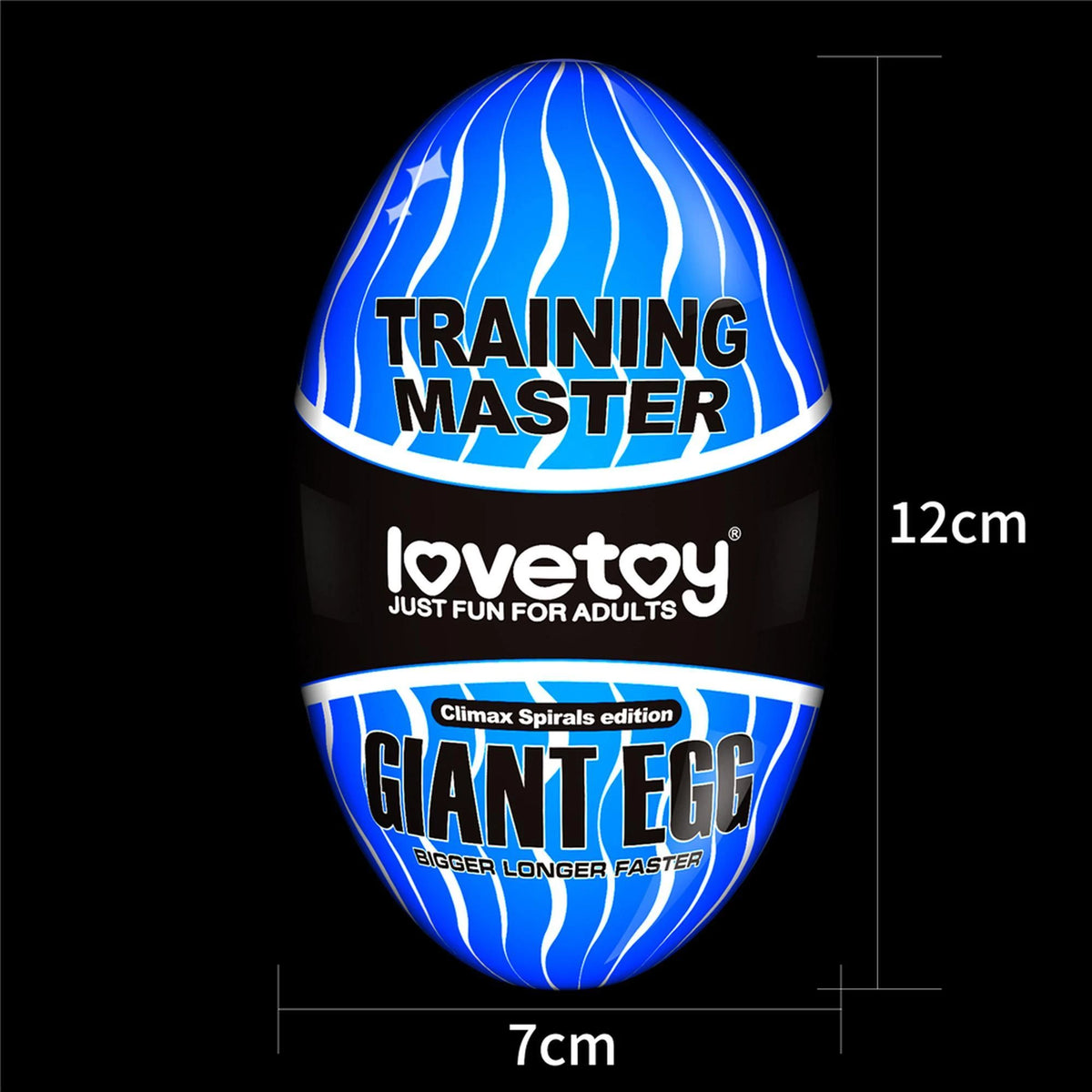 Masturbador Giant Climax Spirals 13 cm – vibratório, branco | Lovetoy