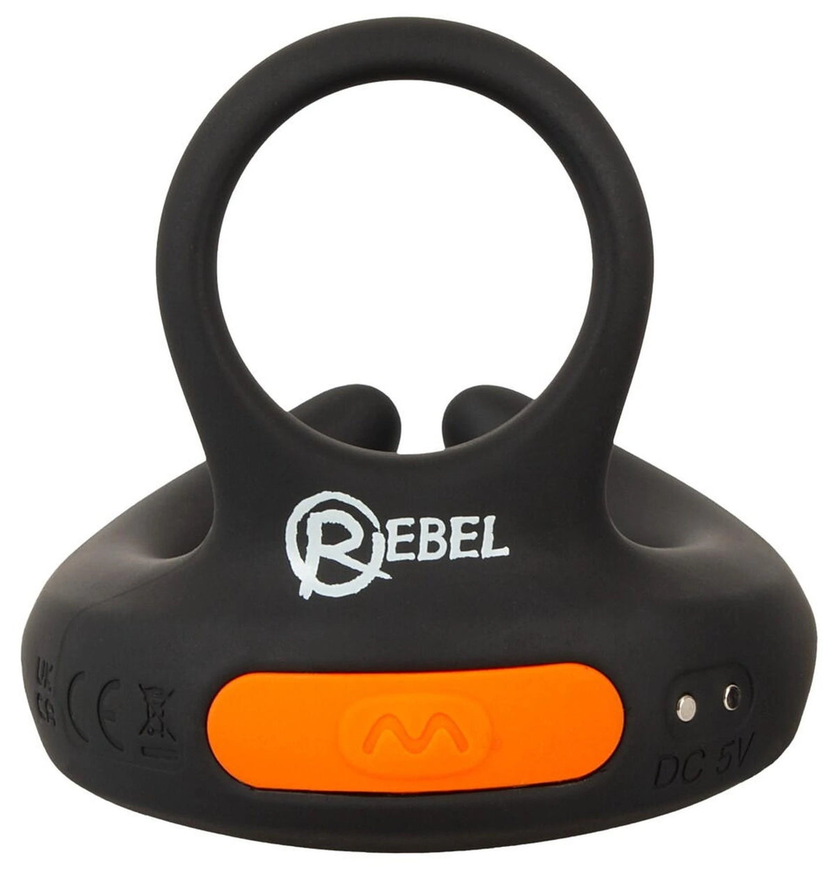 Cock ring Scrotum 10 functions – rechargeable, remote control, black | Rebel