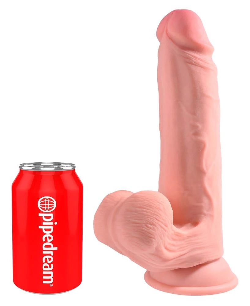 Dildo realistico 9in TDC With Swinging – con ventosa, in cyberskin | King Cock Plus