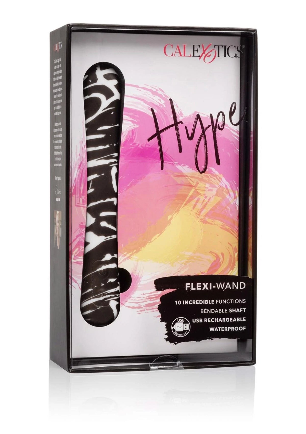 Klasszikus vibrátor Hype FlexiWand 10 funkció – újratölthető, többszínű | Calexotics