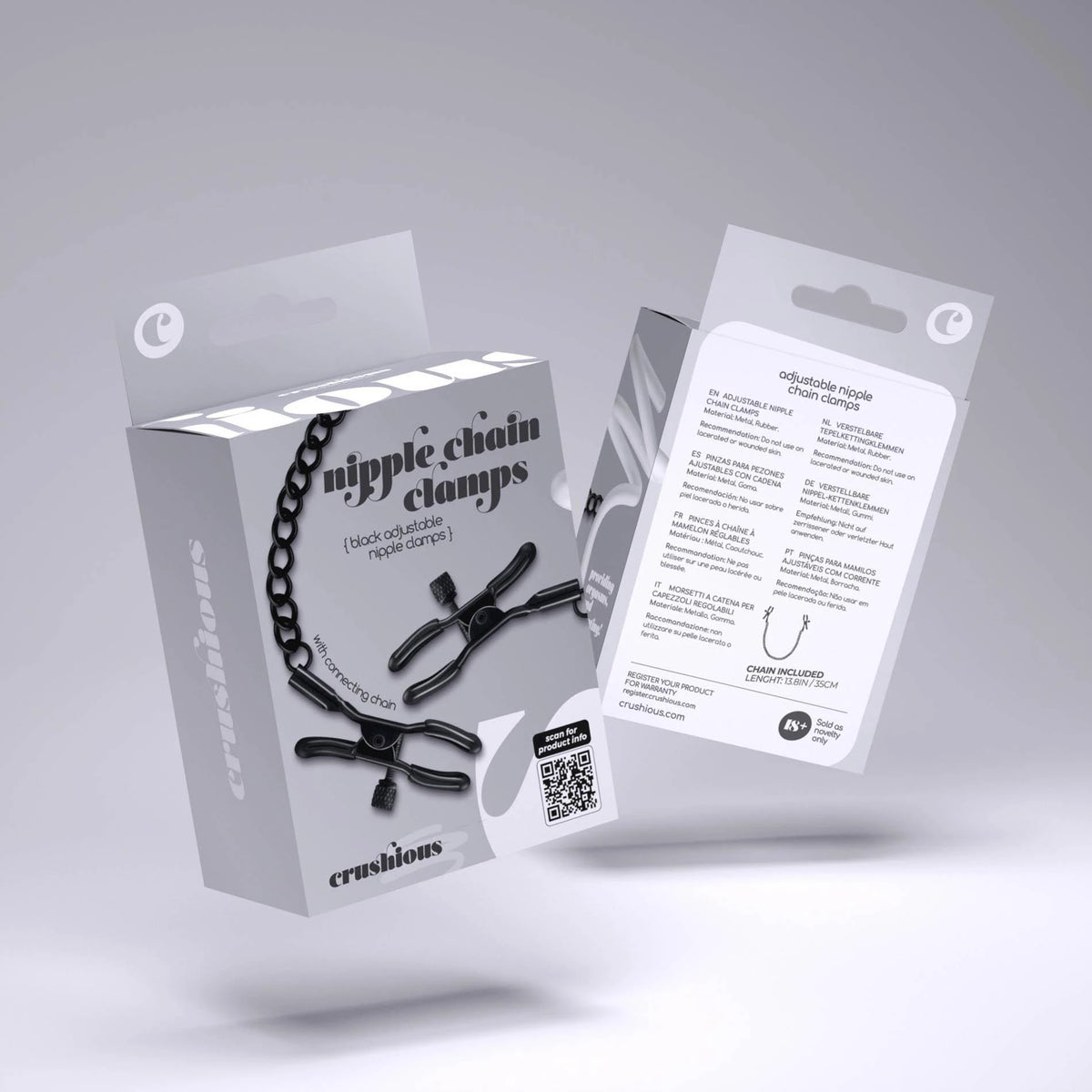 Pinze per capezzoli Chain Clamps – nera | Crushious