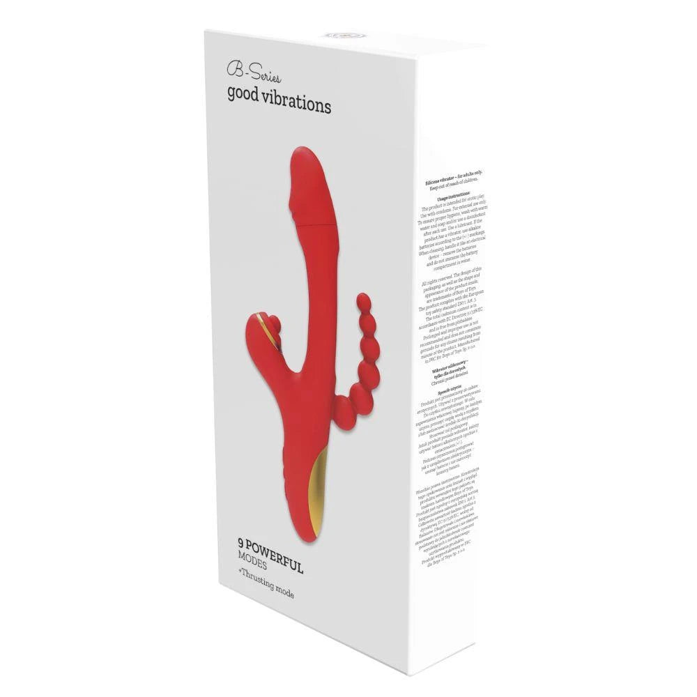 Estimulador de clítoris tapping 9 funciones – recargable, rojo | Favorites