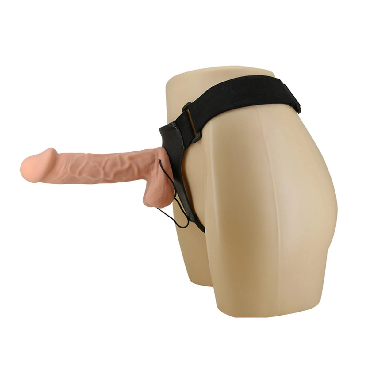 Arnés strap-on RealDeal 10.2″ – con mando a distancia, vibrador | Baile