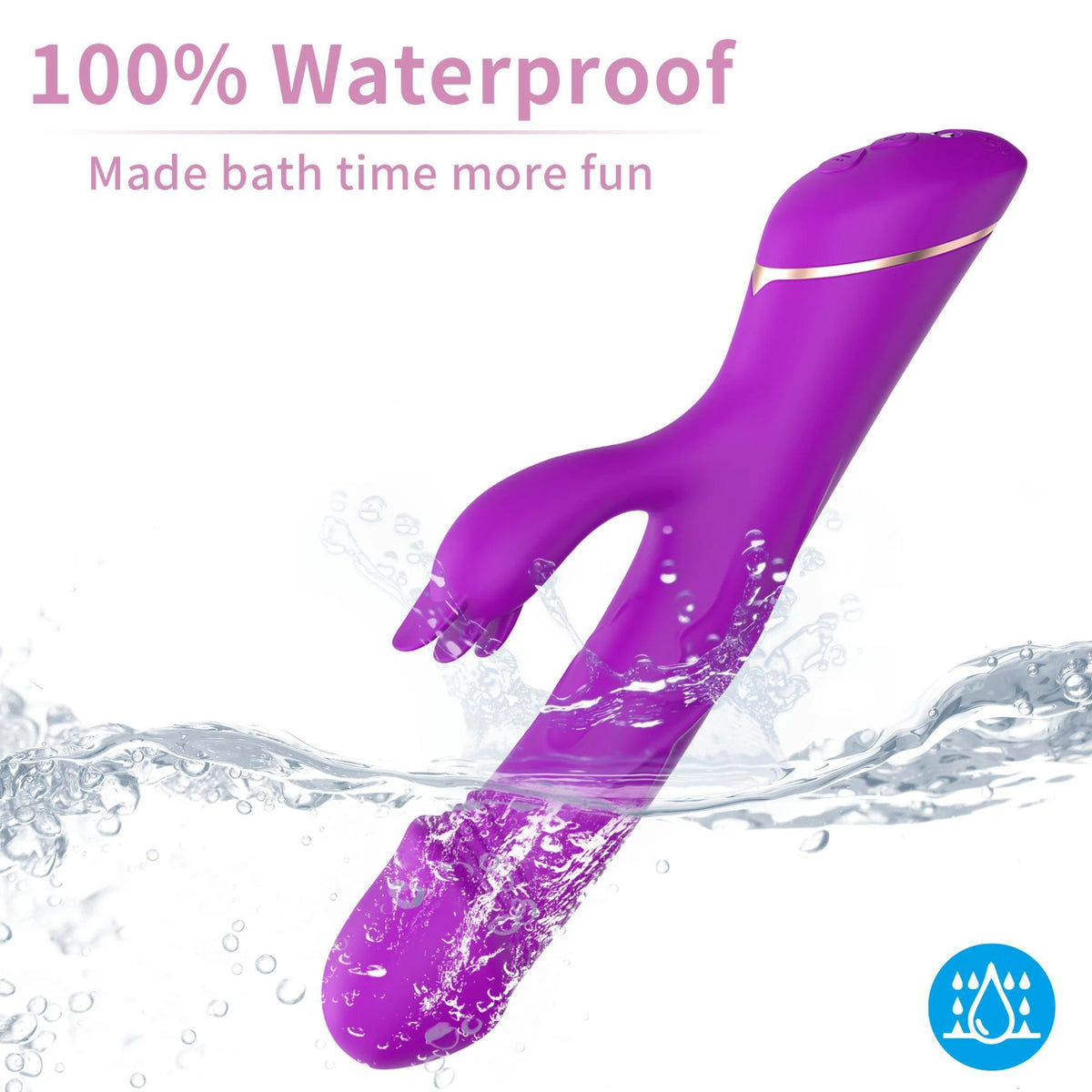 Vibrador rabbit Rubberco 2* 9 funciones – morado | Favorites