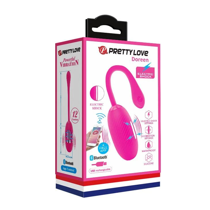 Vibro-Ei Doreen 12 Funktionen – wiederaufladbar, rosa | Pretty Love