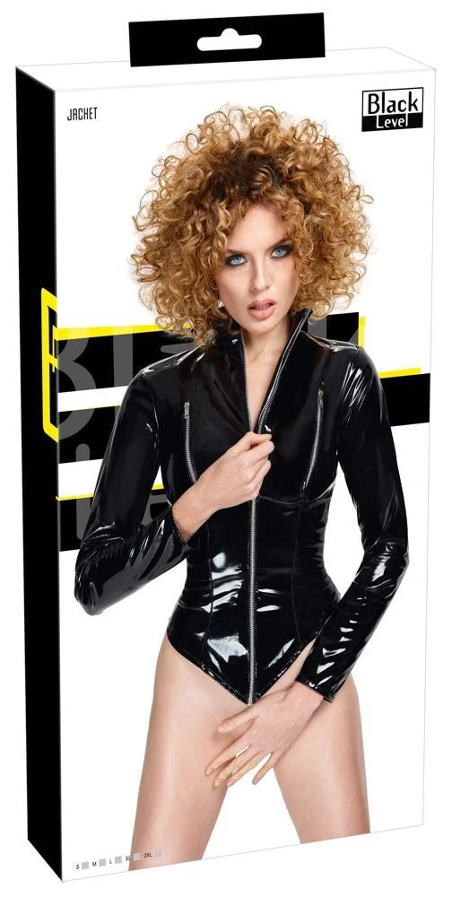 Blouson vinyle à fermeture éclair XL