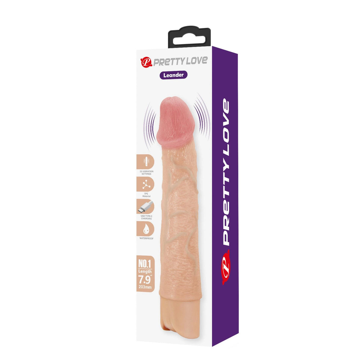 Vibratore realistico Leander 10 funzioni – ricaricabile | Pretty Love