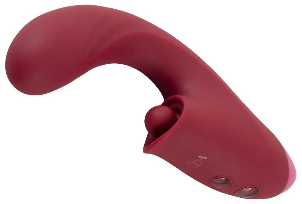Vibratore rabbit 3 funzioni – ricaricabile, a spinta, rosso | JAVIDA