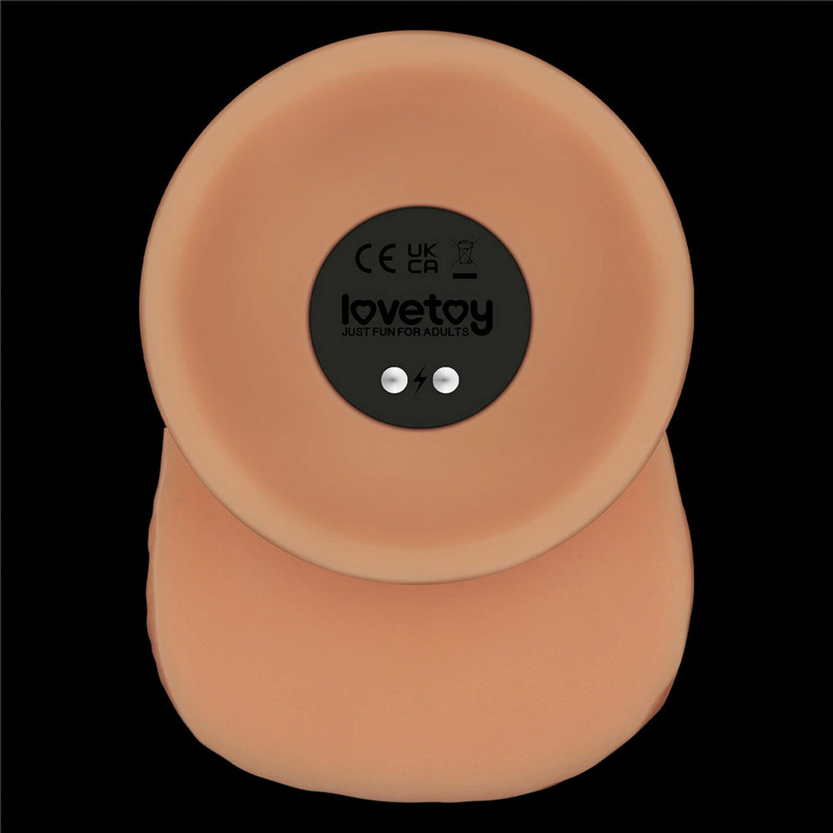 Realistic vibrator Basics 10 functions – with suction cup, nude 23.6 cm | Lovetoy