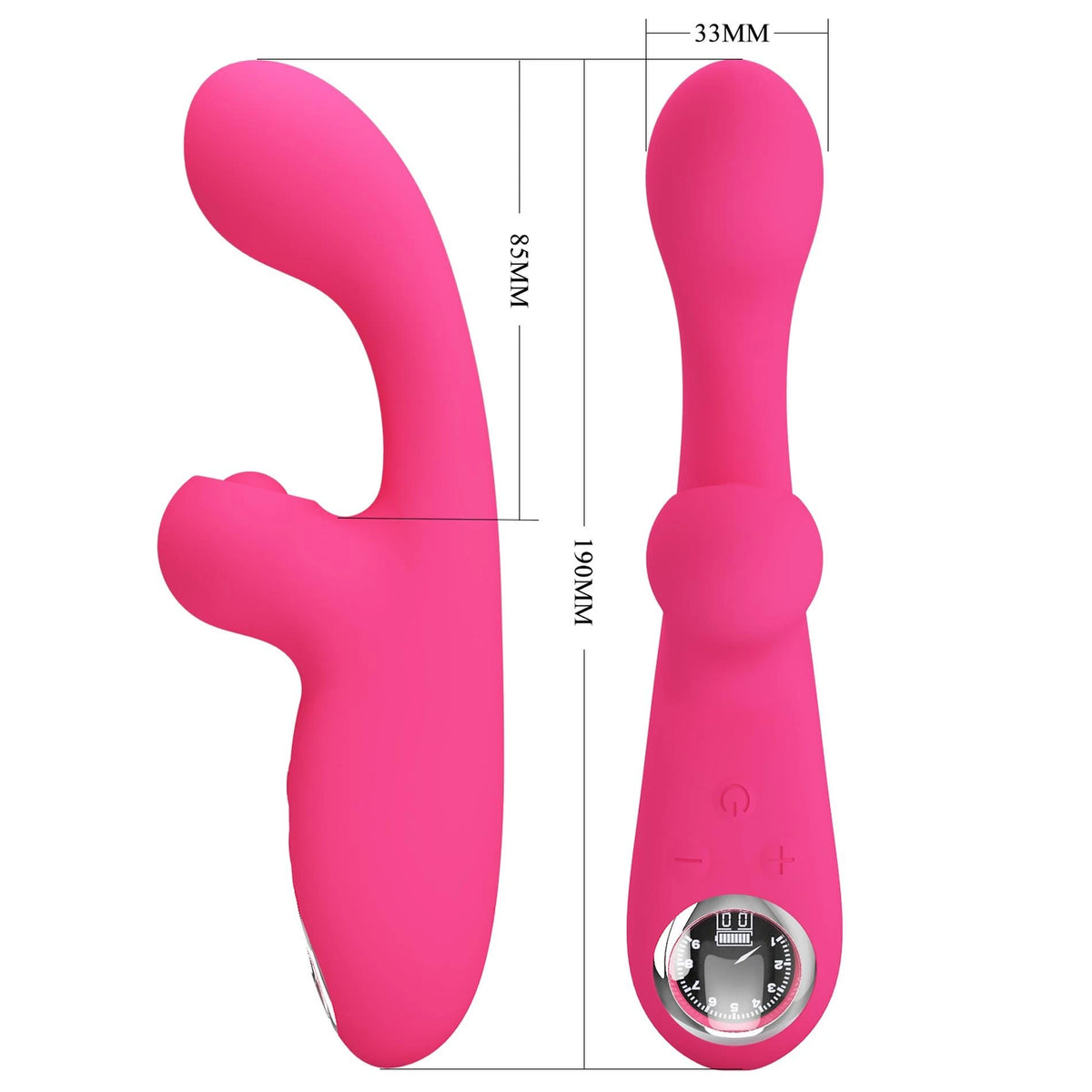 Vibrador rabbit Skylar thumping 10 funções – recarregável, rosa | Pretty Love