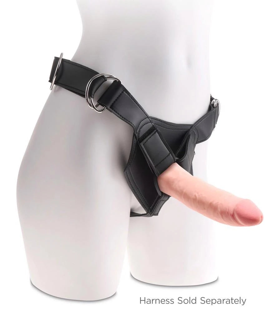 Realistic dildo Triple Density 24.1 cm – with suction cup, cyberskin, nude | King Cock Plus