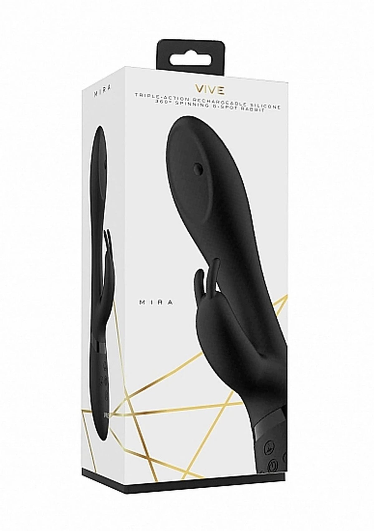 Rabbit vibrator Mira Spinning 10 functions – black | Vive