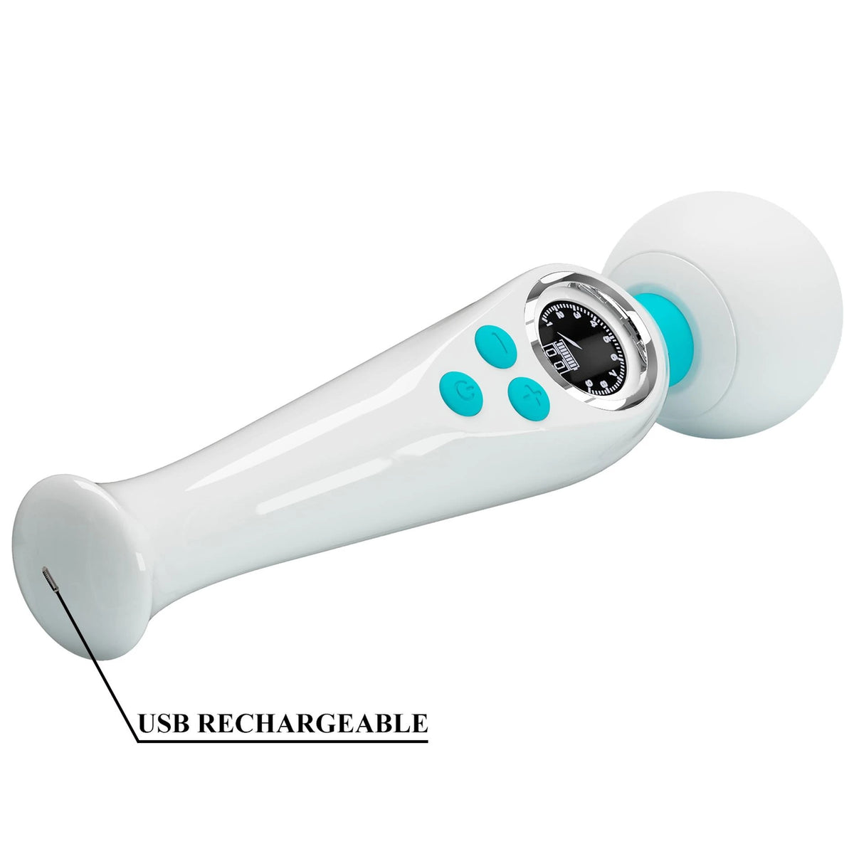 Masseur wand Skyler Stavros The Great 10 fonctions – rechargeable, blanc | Pretty Love