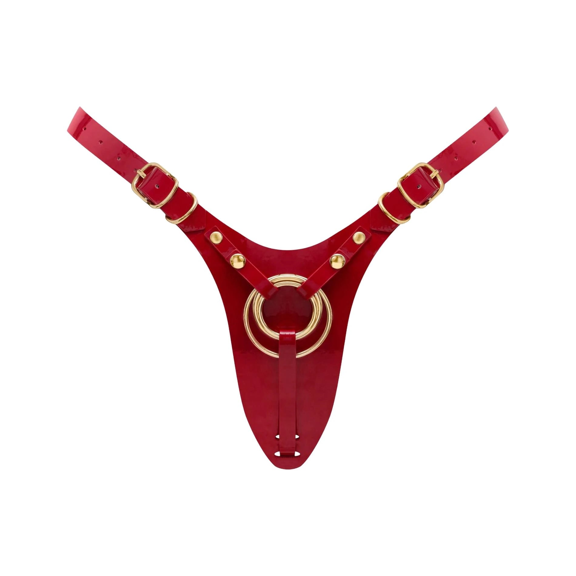 HARNAIS EN SIMILI CUIR FABULOUS - TAILLE UNIQUE - ROUGE BRILLANT