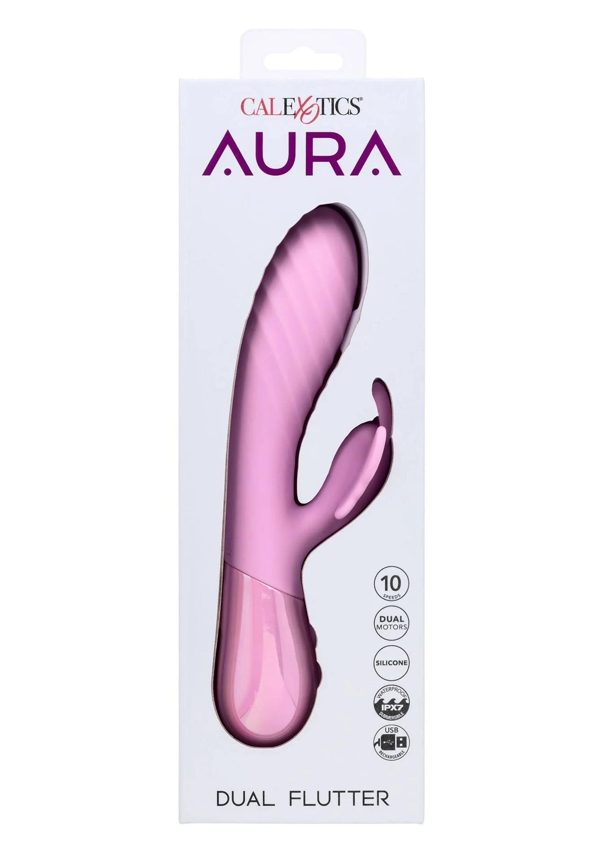 Vibratore classico Flutter 10 velocità – doppio, rosa | Calexotics