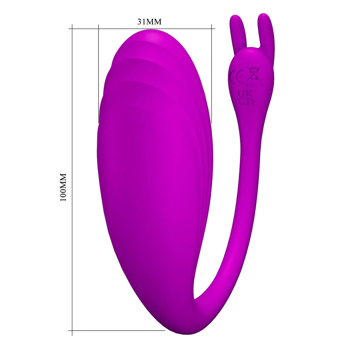 Special vibrator Catalina Mobile distance 12 functions – app-controlled, rechargeable, fuchsia | Pretty Love