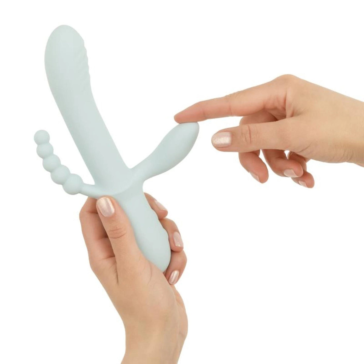 Vibromasseur point G Sage Triple 10 fonctions – rechargeable, bleu | Good Vibes Only