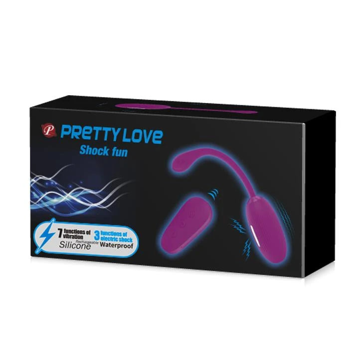 Ovo vibratório Shock – com controlo remoto, recarregável, fúcsia | Pretty Love