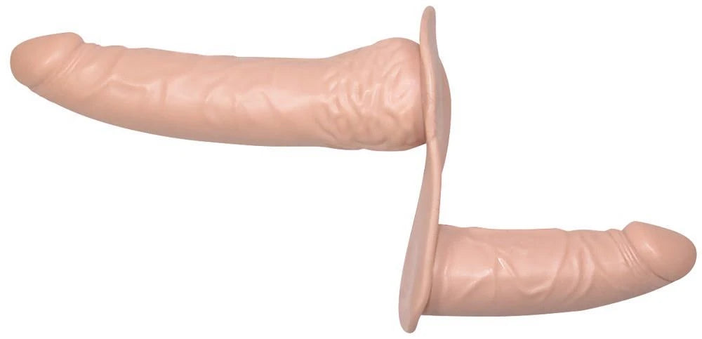 Felcsatolható dildó 13 cm – dupla, testszínű