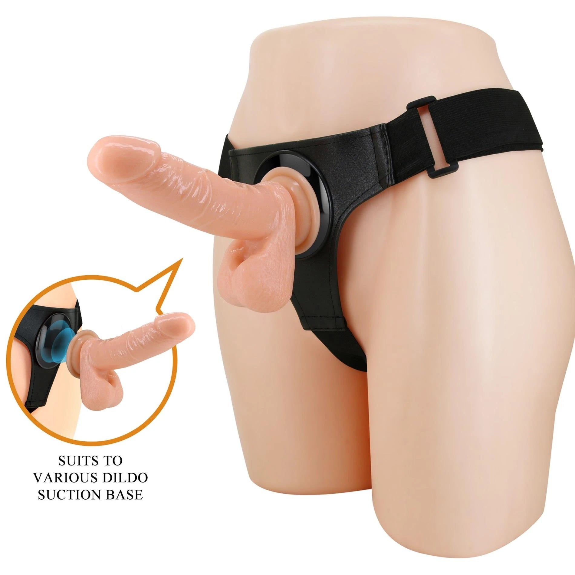 PRETTY LOVE - CULOTTE HARNAIS - Tom, Universal Strap-On, gode de 18,8 cm