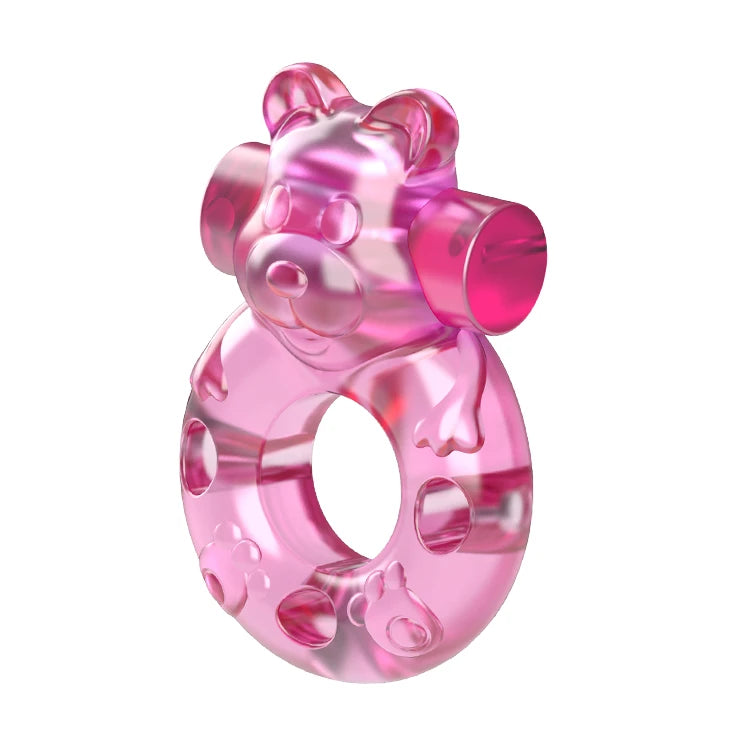 Anello fallico Bear – vibrante, rosa BI-010083 | Baile