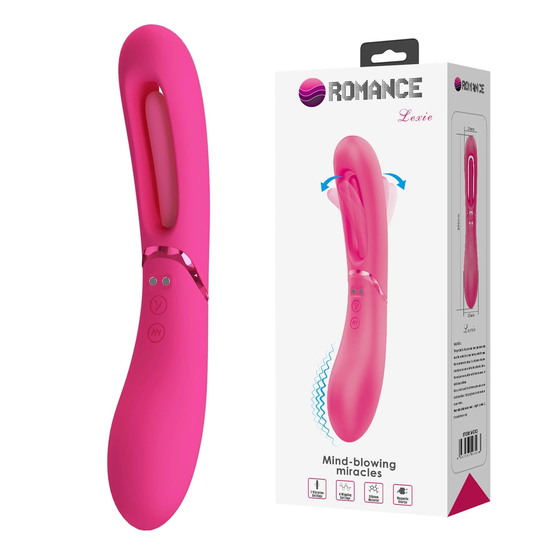 ROMANCE - Lexie, 7 fonctions de vibration, 4 modes d'ondulation