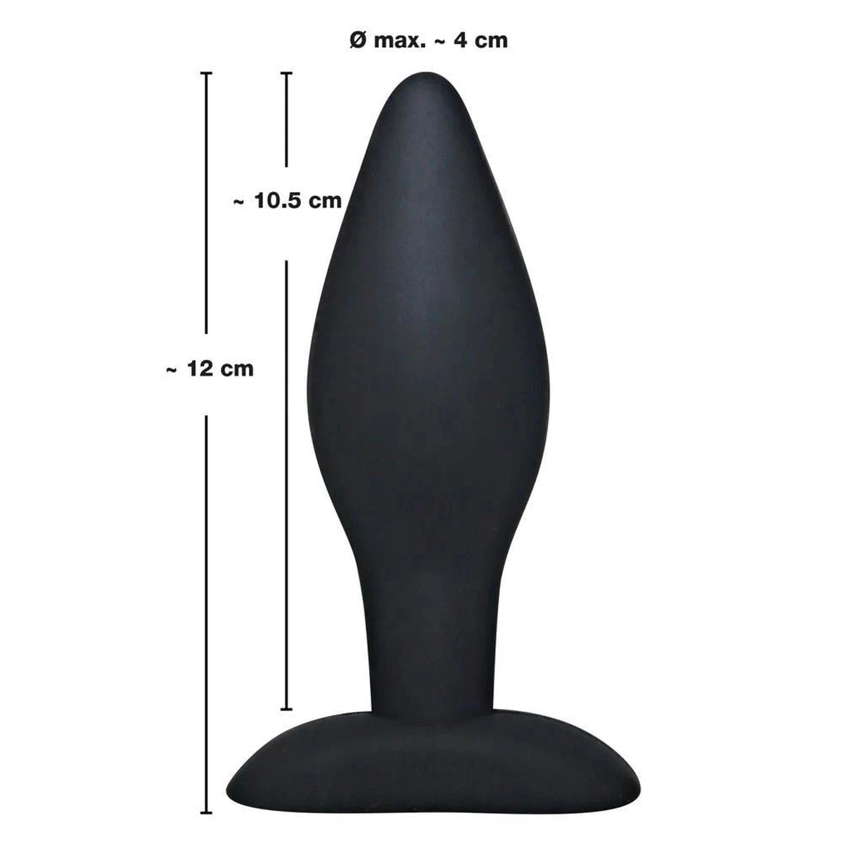 Plug anale 12 cm – nero | Black Velvets