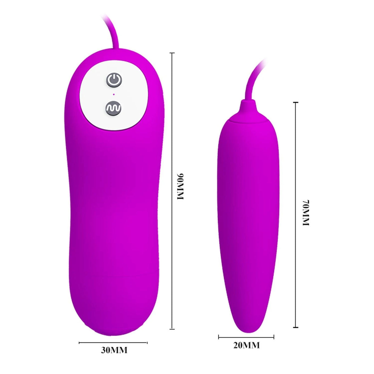 Vibrating egg Harriet 12 functions – remote control, fuchsia | Pretty Love