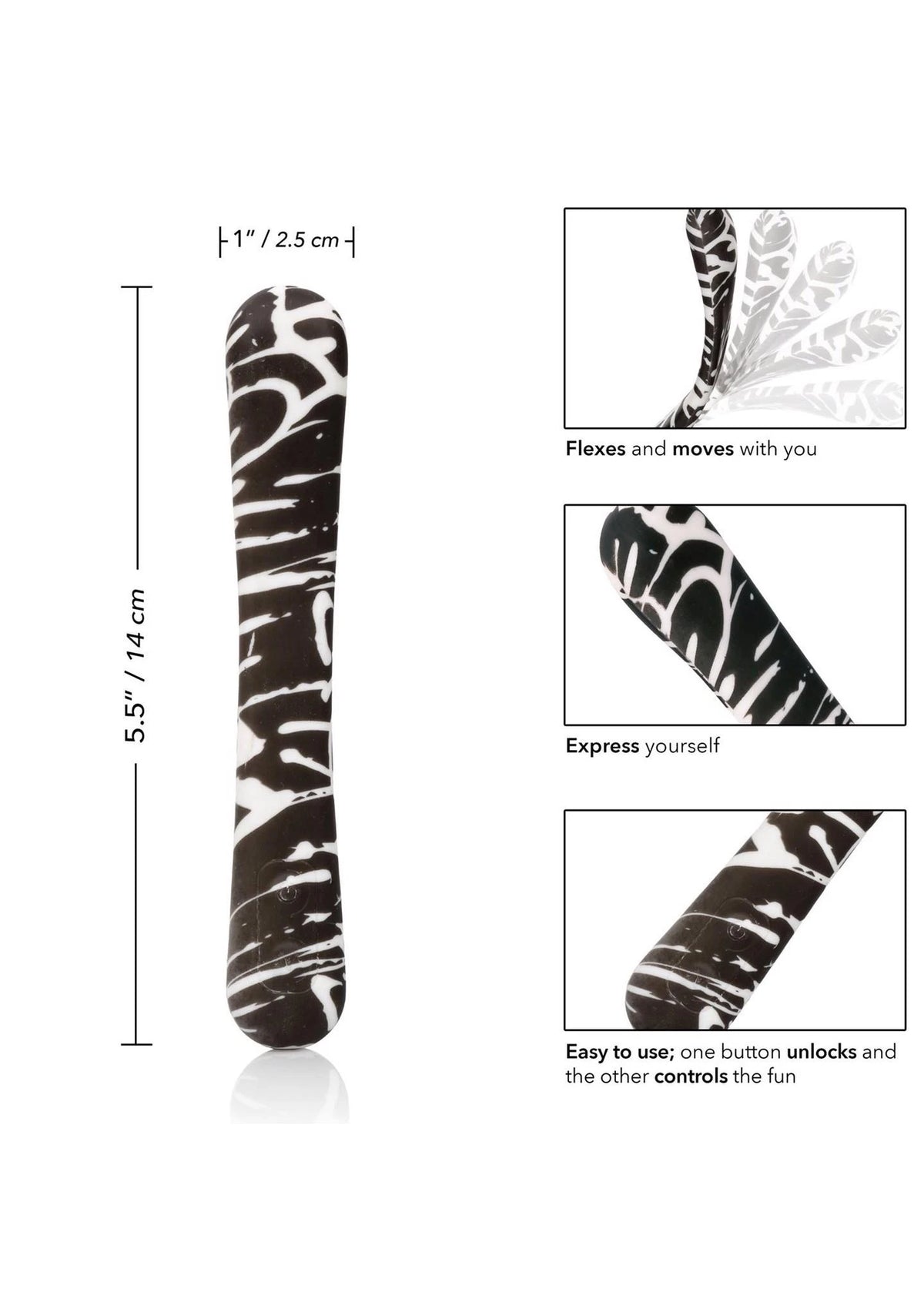 Klasszikus vibrátor Hype FlexiWand 10 funkció – újratölthető, többszínű | Calexotics