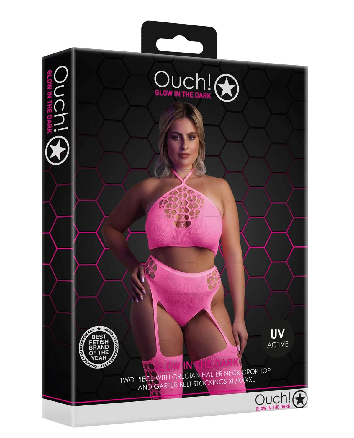 Calze Crop – taglie forti, rosa OU836GPNOSX | Ouch!