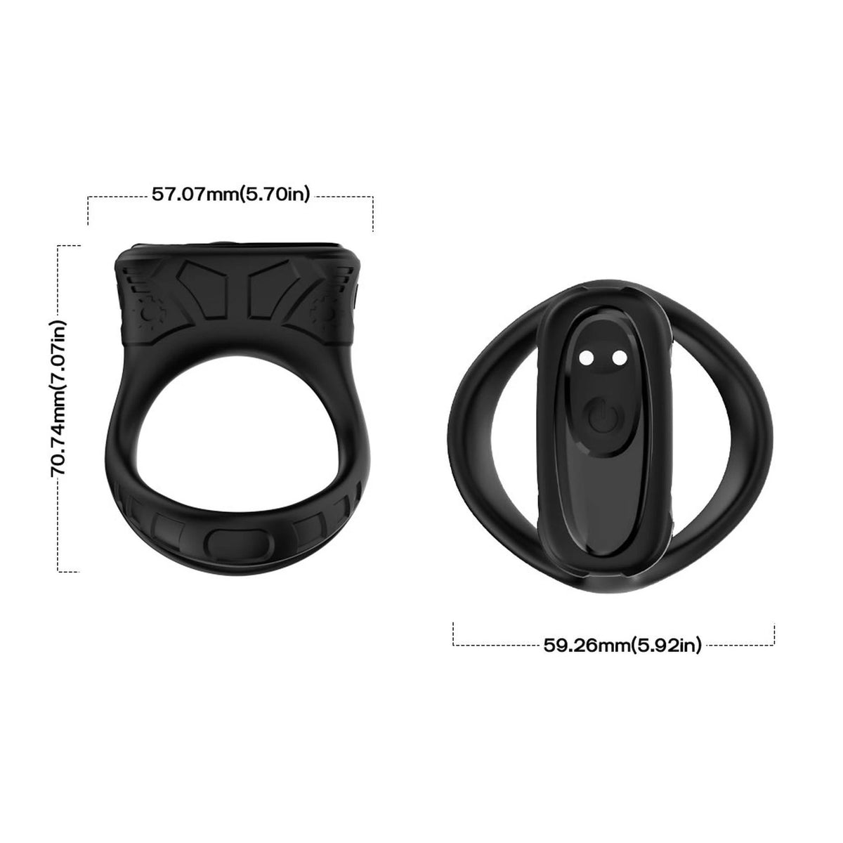 Anello fallico Mechay 9 funzioni – ricaricabile, vibrante, nero | Favorites