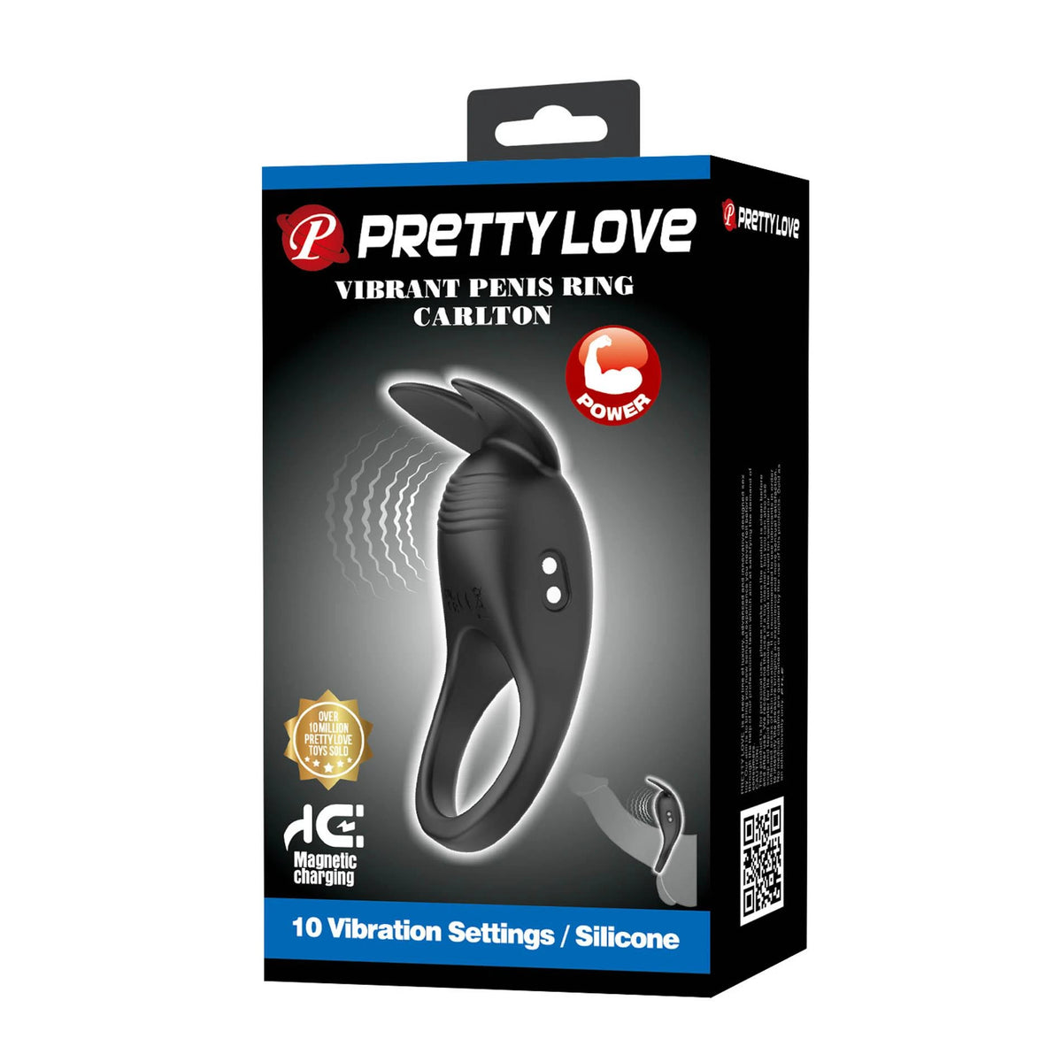 Penisring Carlton 10 Funktionen – vibrierend, schwarz | Pretty Love