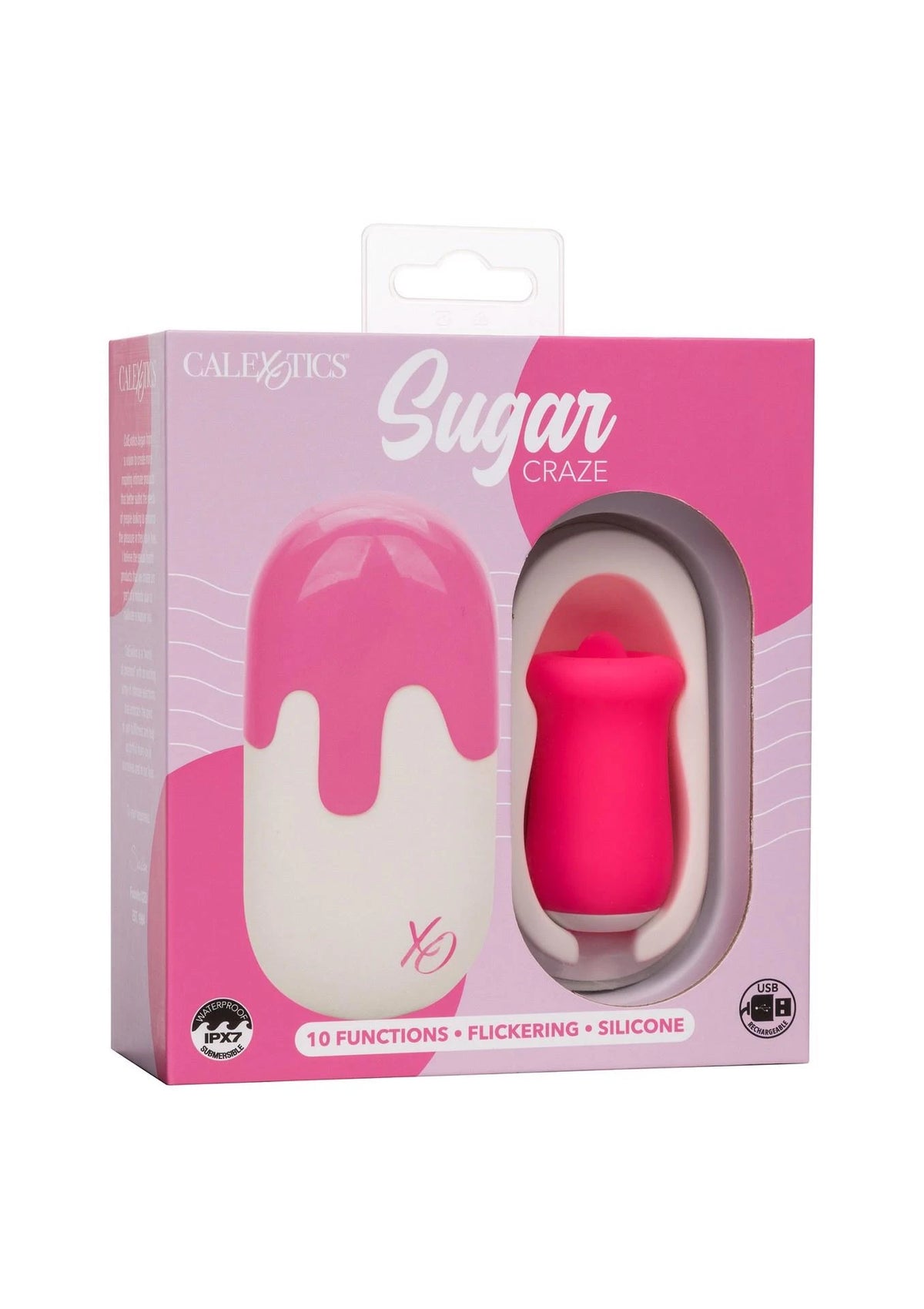 Estimulador de clítoris Sugar Craze 10 funciones – recargable, rosa | Calexotics