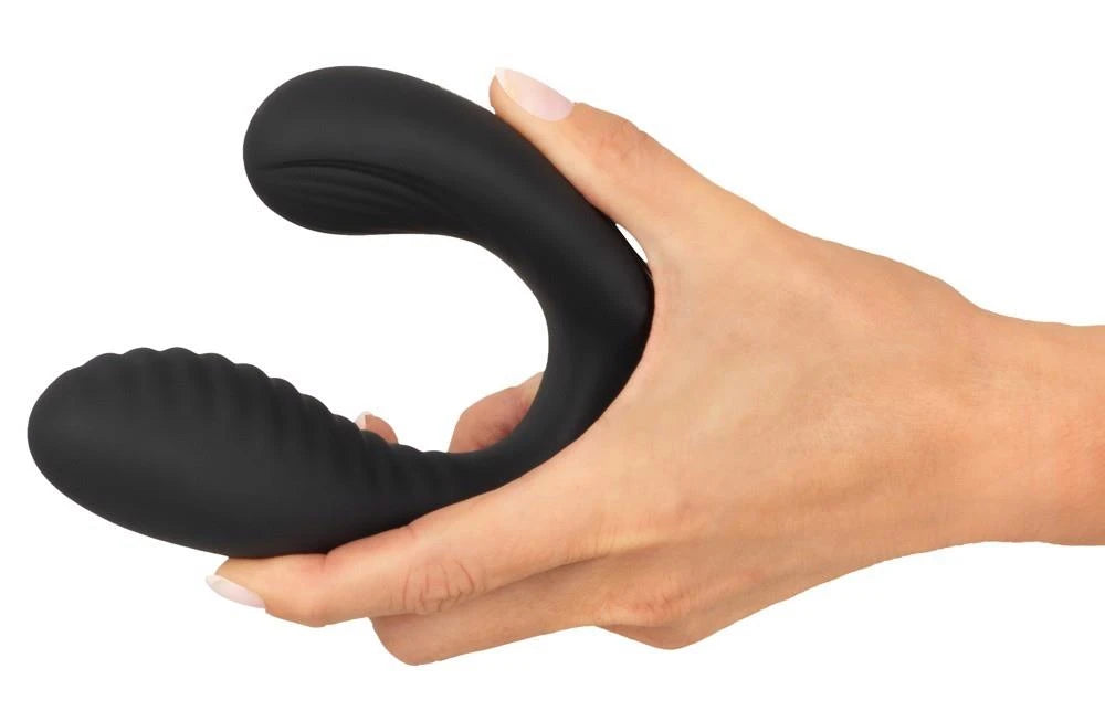 Prostate massager 7 functions – remote control, rechargeable, black | Intense