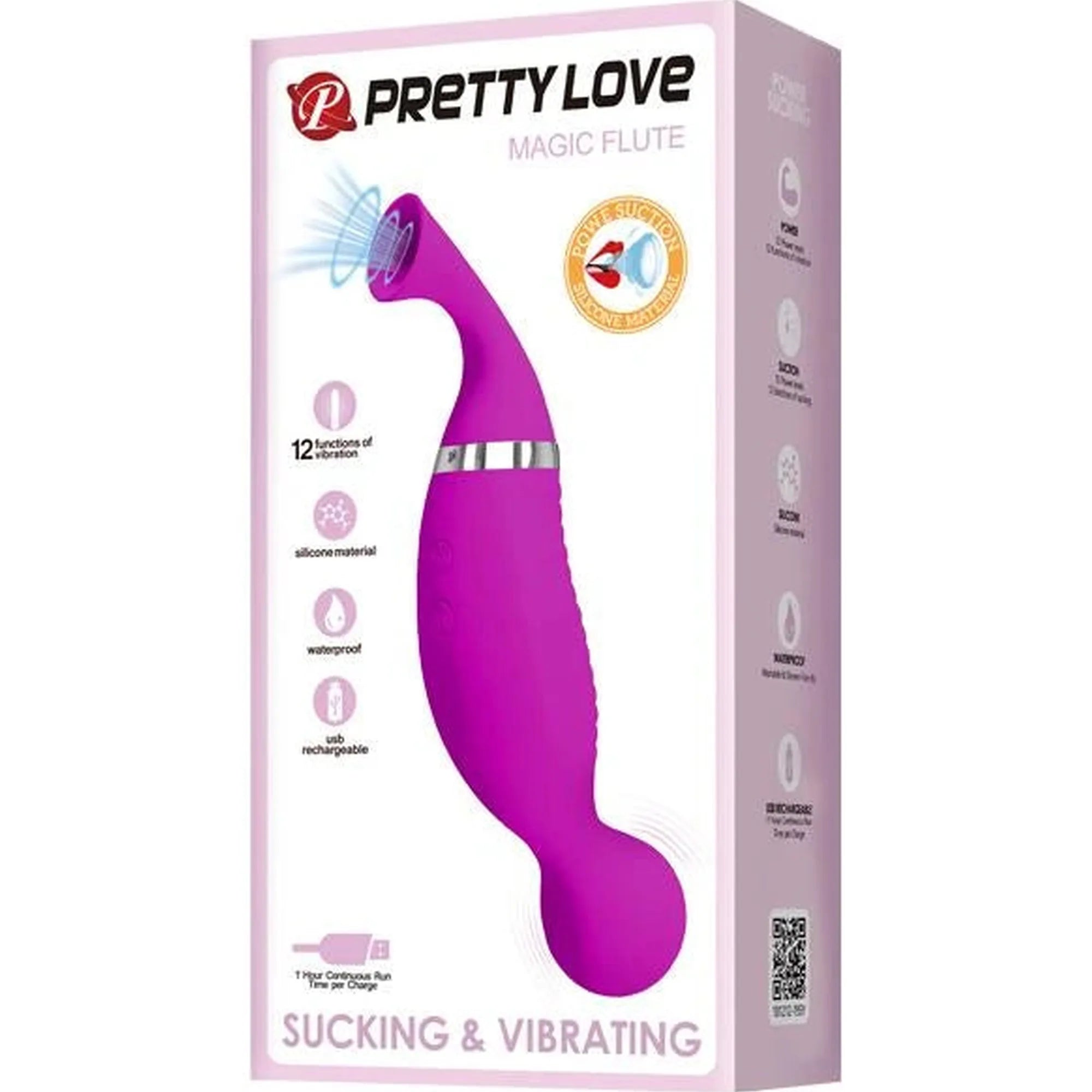 PRETTY LOVE - Magic Flute USB 12 fonctions, succion