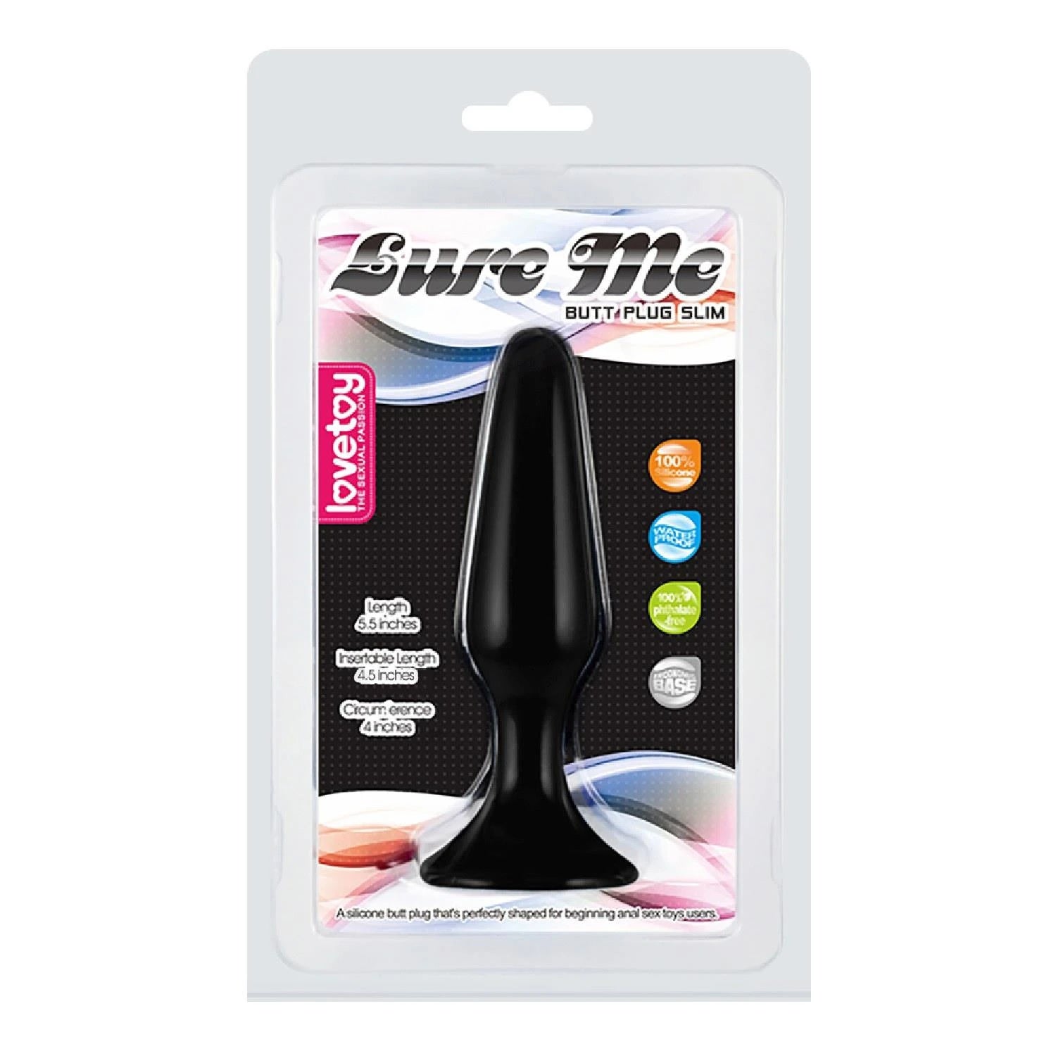 LURE ME Plug anal en silicone L