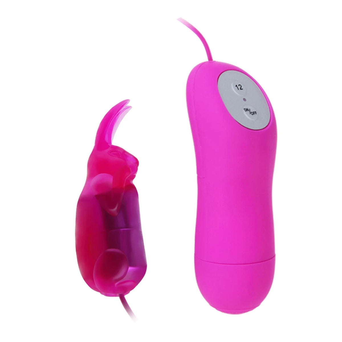 Mini vibromasseur Cute 12 fonctions – avec télécommande, fuchsia BI-014195 | Baile