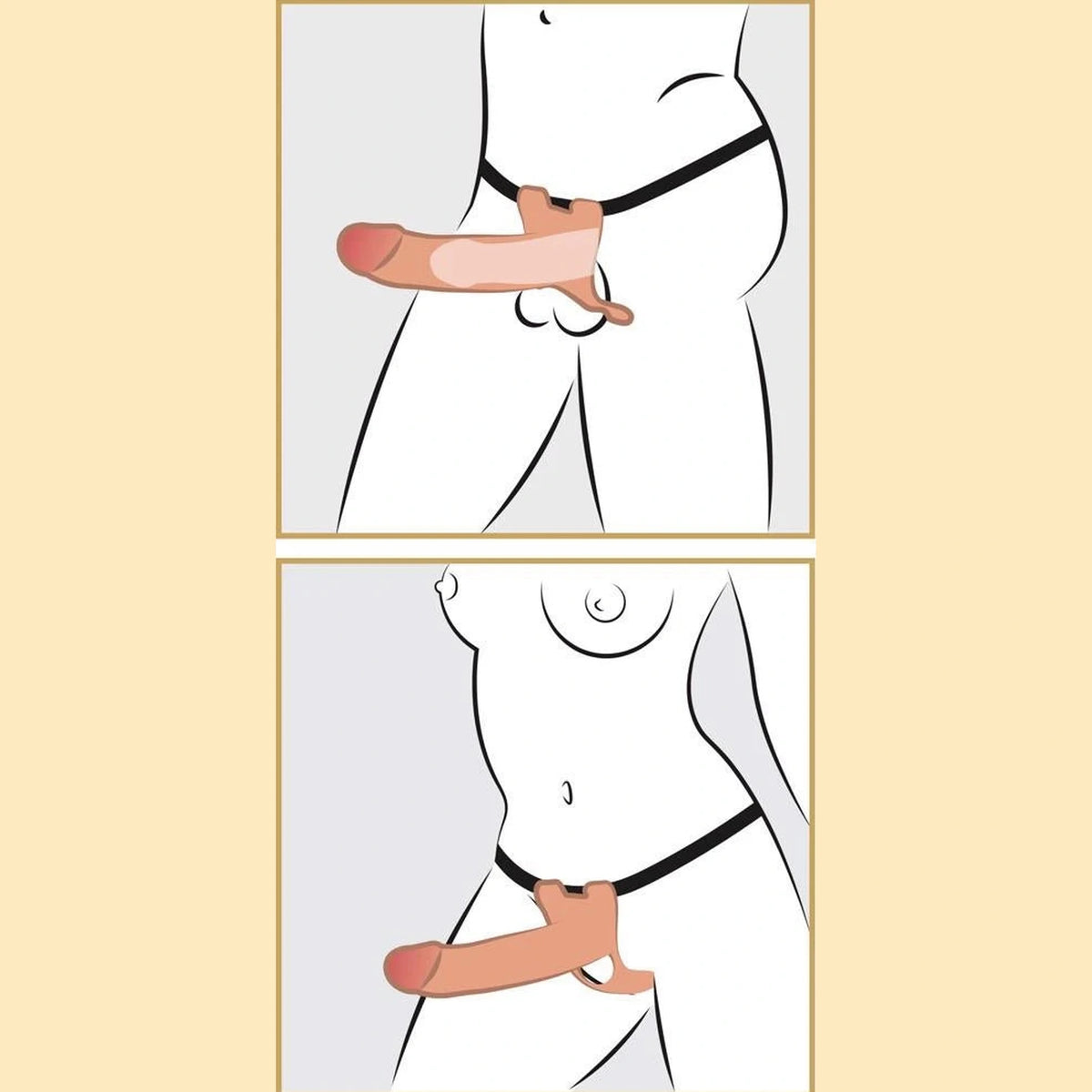 Strap-on 19.5 cm – nude | Realistixxx