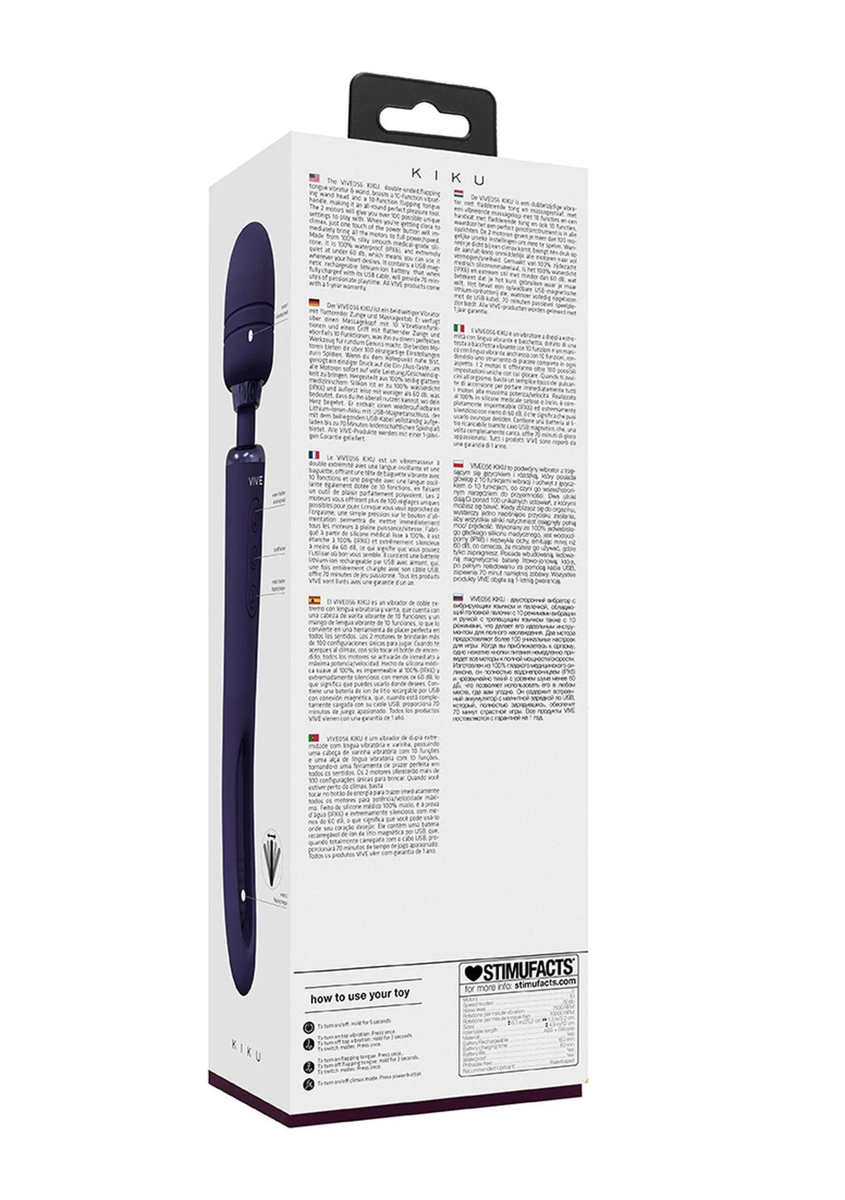Wand-Massagegerät Kiku Ended Innovative Flapping 10 Funktionen – doppelt | Vive