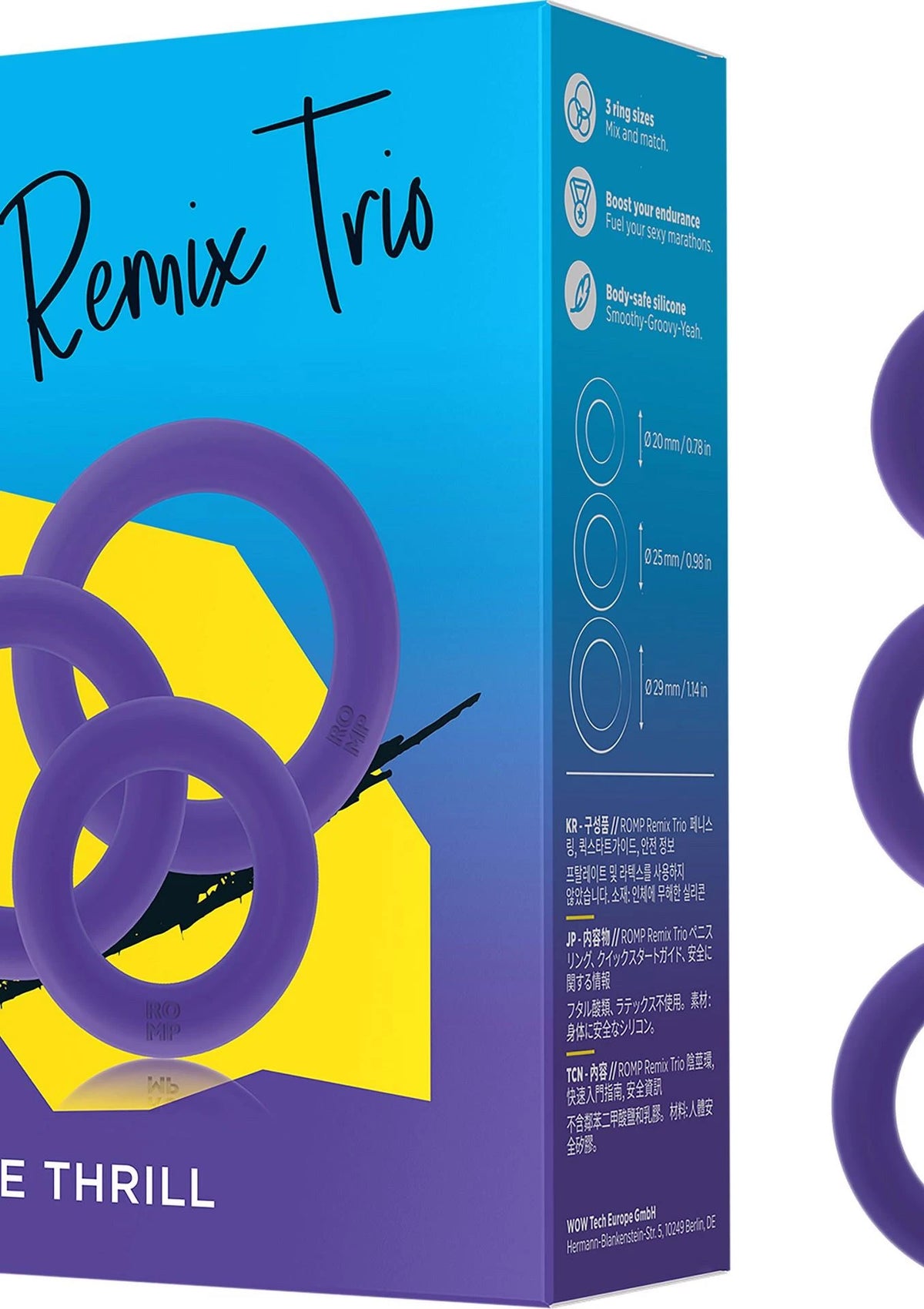 Anello fallico Remix Trio – viola | ROMP